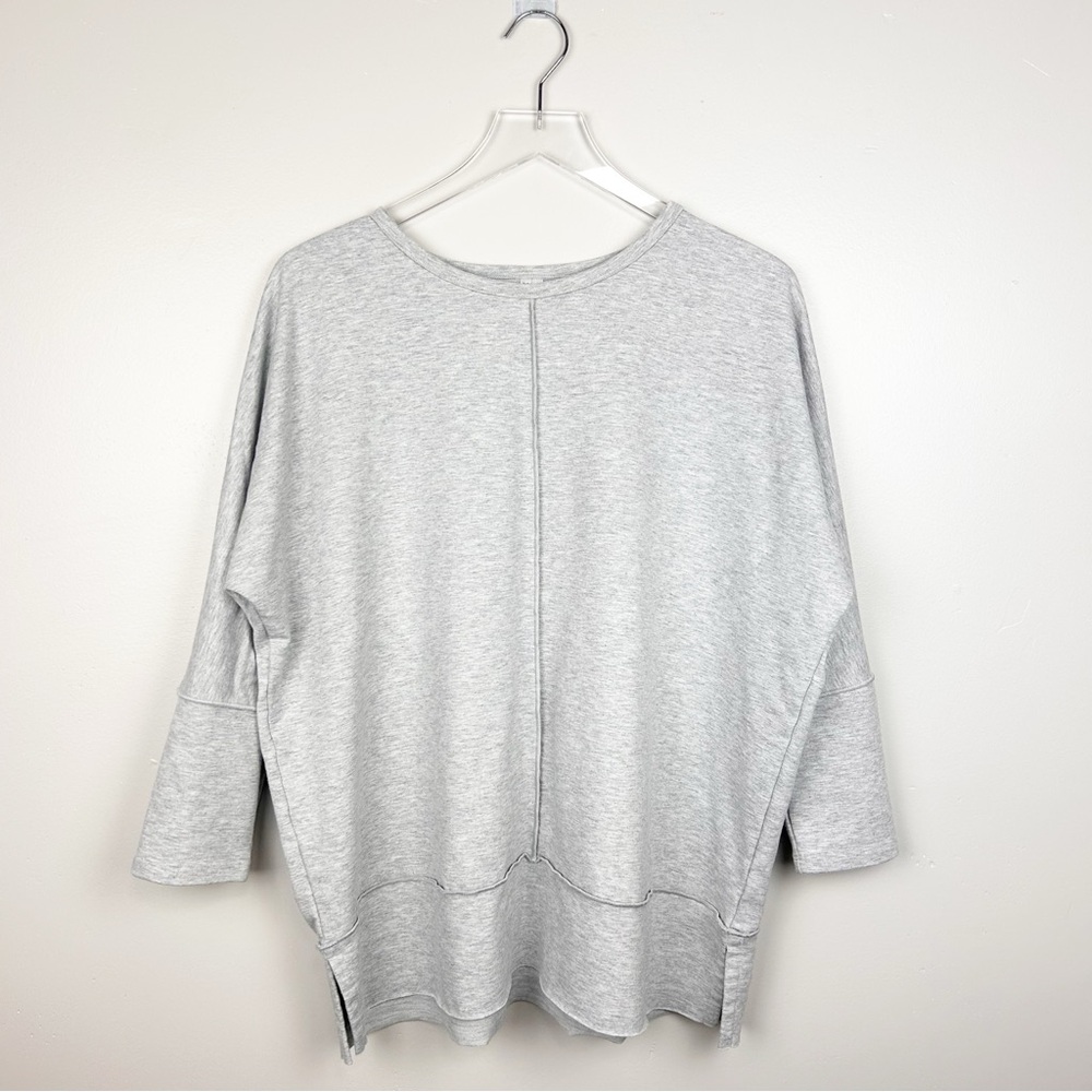 Spanx Perfect Length Dolman 3/4 Sleeve Top in heather gray size large - Picture 2 of 4